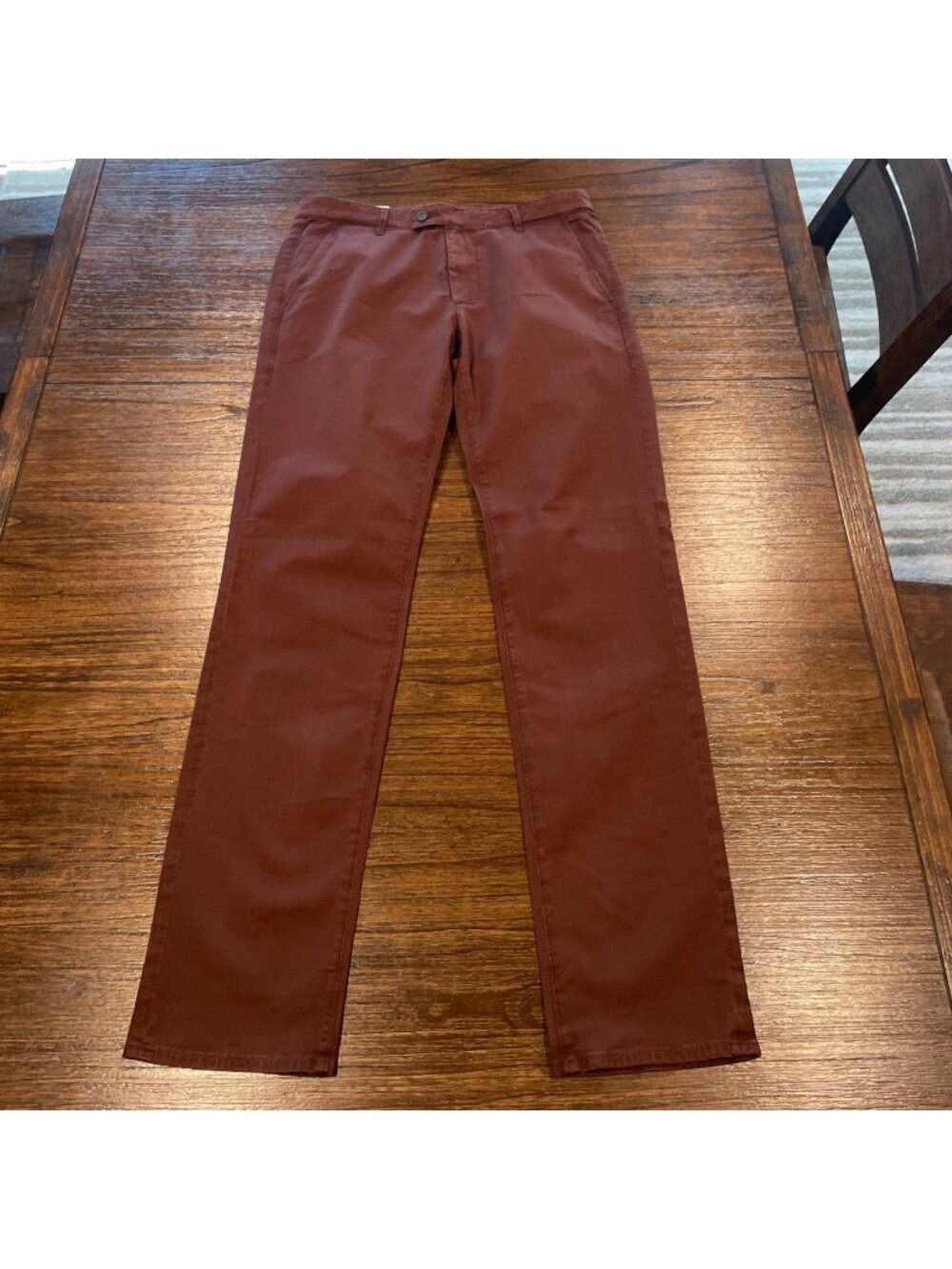 AG Marshall Slim Trouser 32x33 Burgundy Chino Office Workwear Stretch Tailored